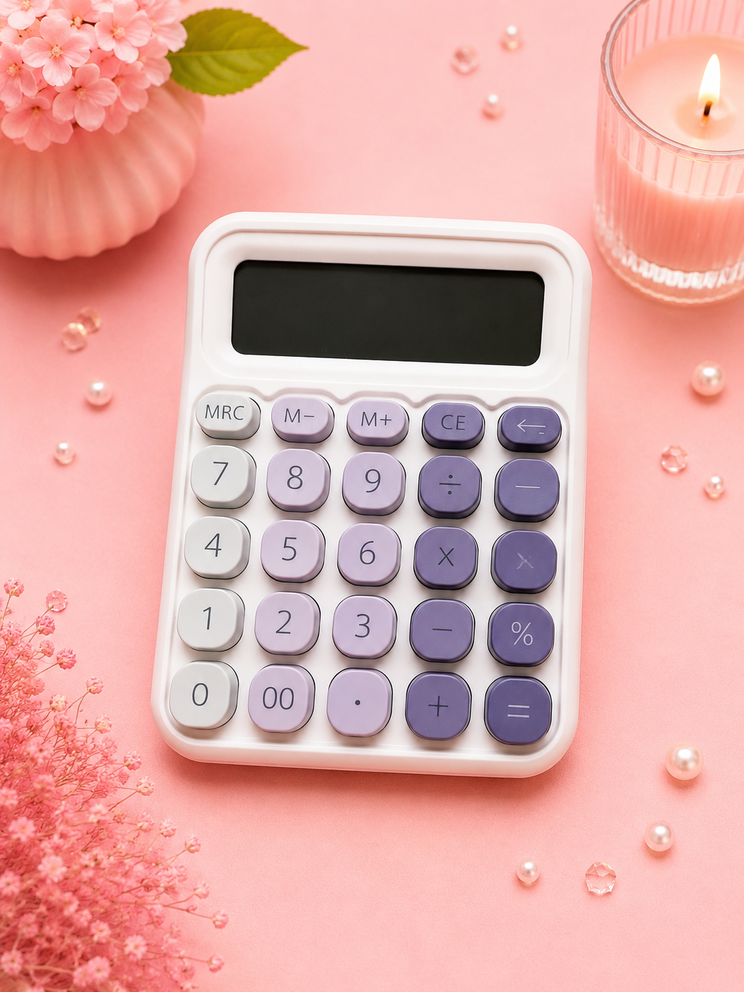 Calculadora kawaii para cálculos de estudio y oficina