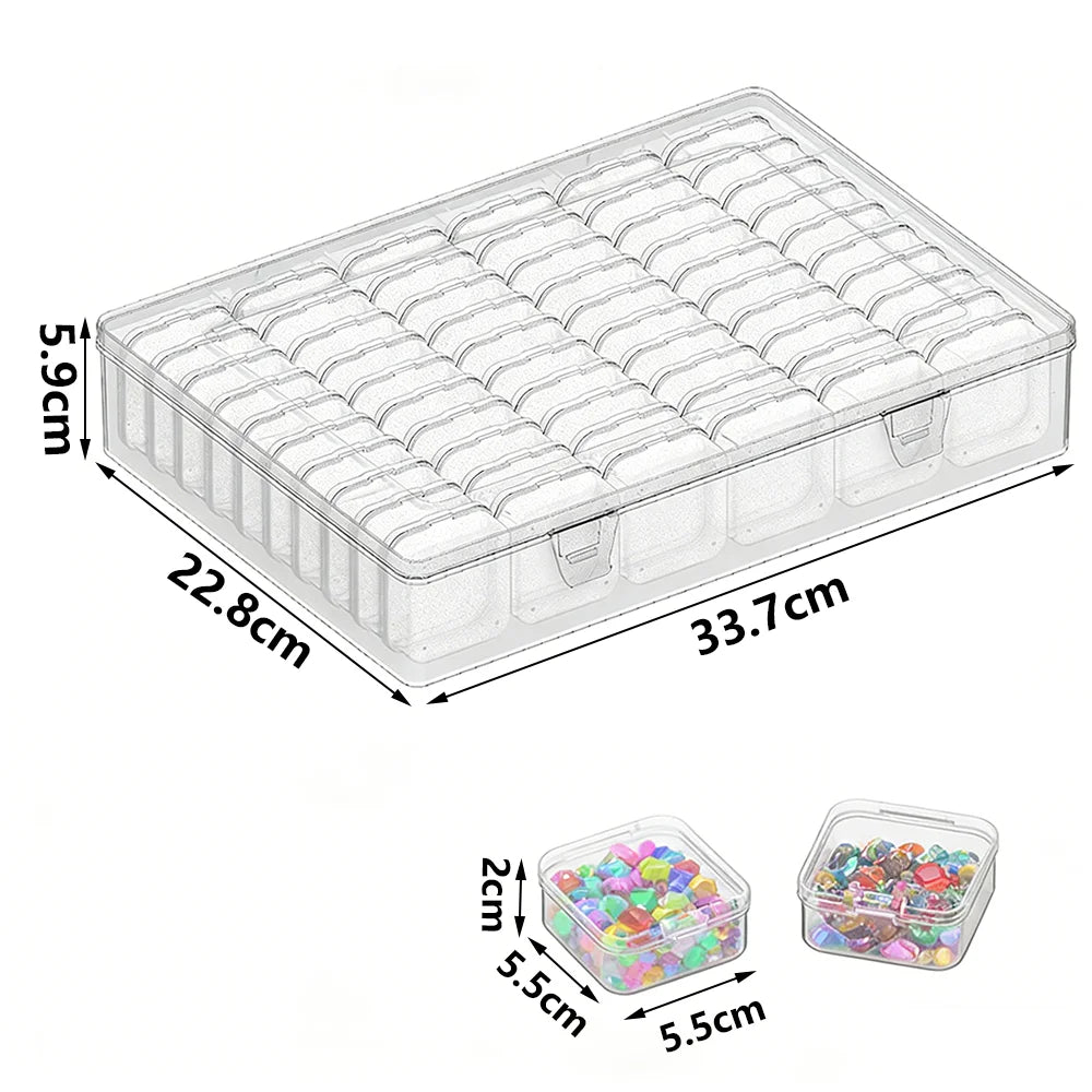 Caja organizadora de 60 espacios para materiales creativos