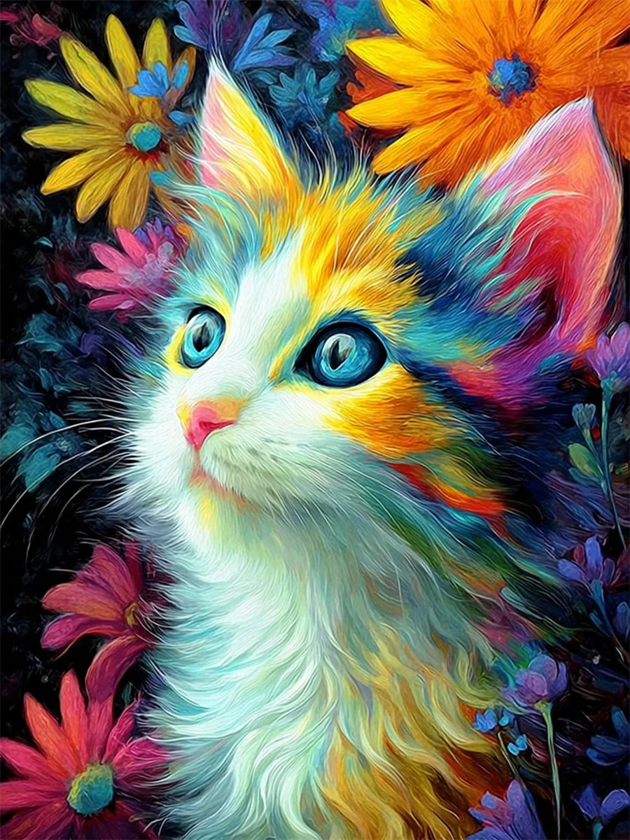 Kit creativo de diamond painting con temática animal