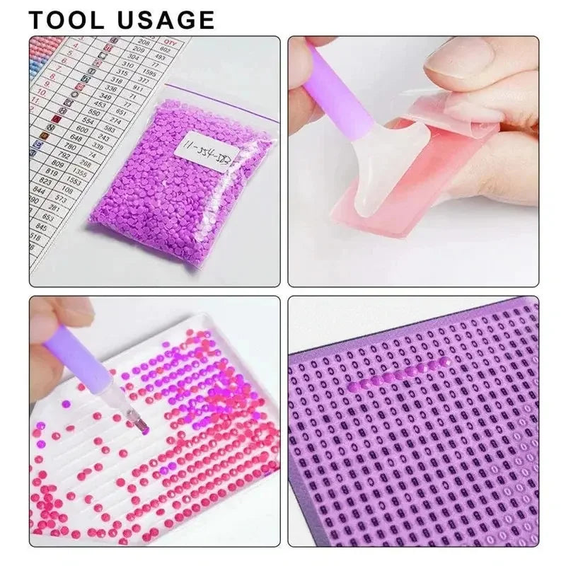 Kit de pintura con diamantes disponible en varios tamaños