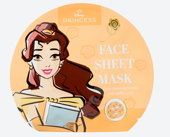 Mascarilla facial con diseño de princesas