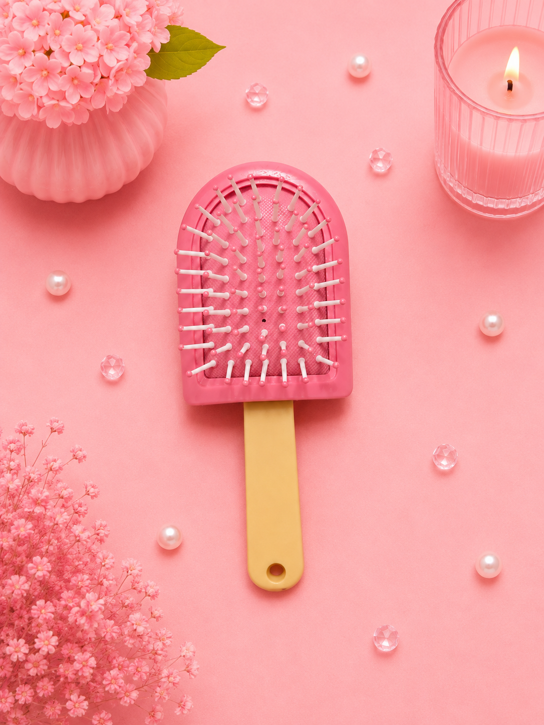 Detalle del diseño de helado del cepillo de viaje