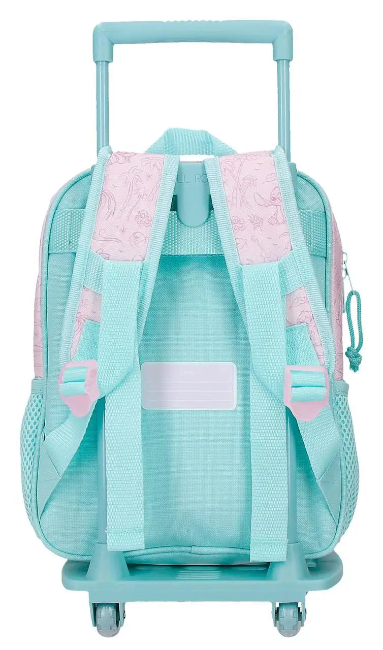 Bolsillo frontal de la mochila escolar turquesa