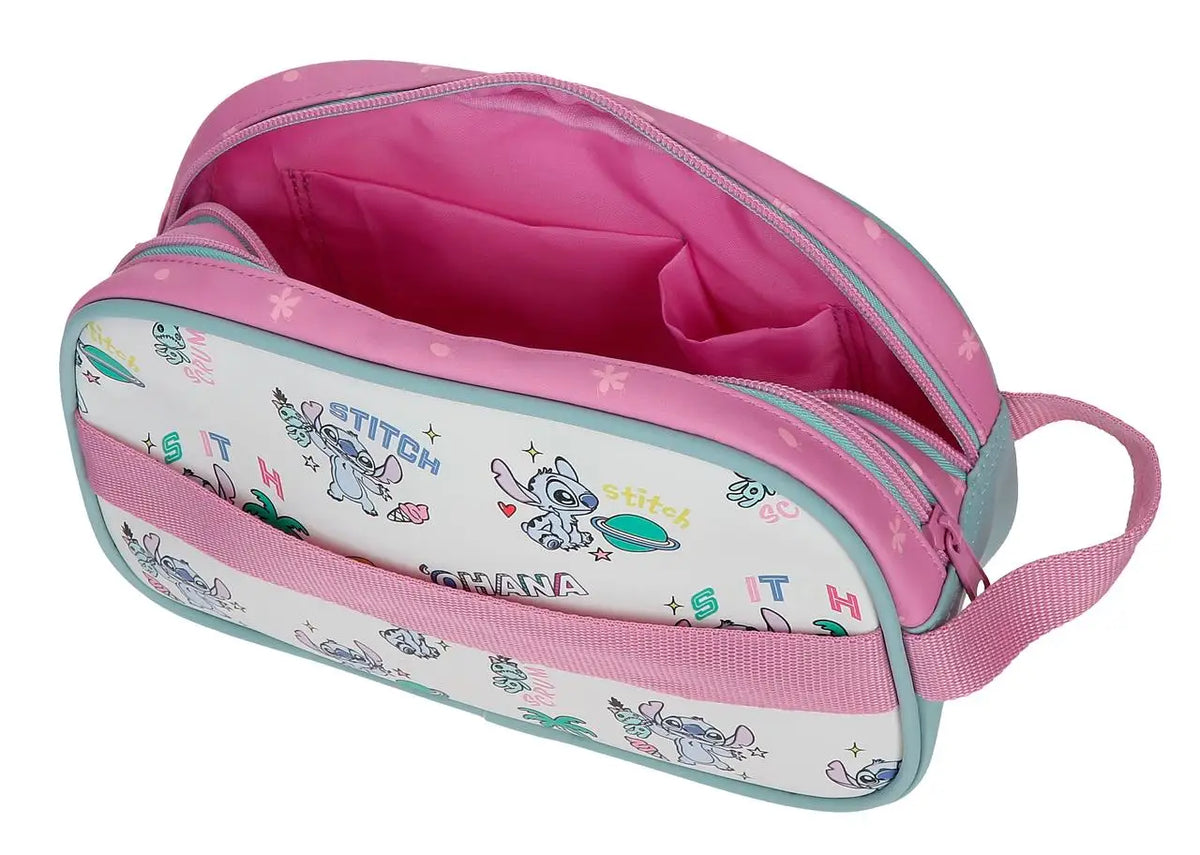 Asa lateral del neceser turquesa de Stitch