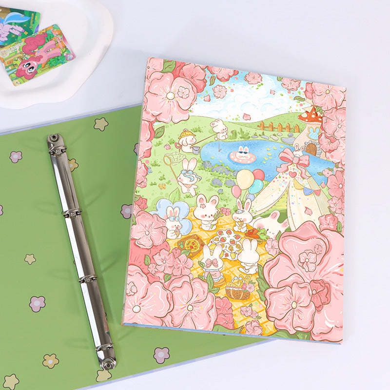 Carpeta A4 con diseño de motivos florales primaverales