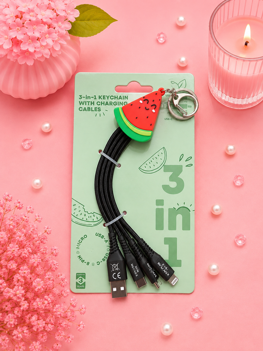 Llavero cargador kawaii de estilo práctico