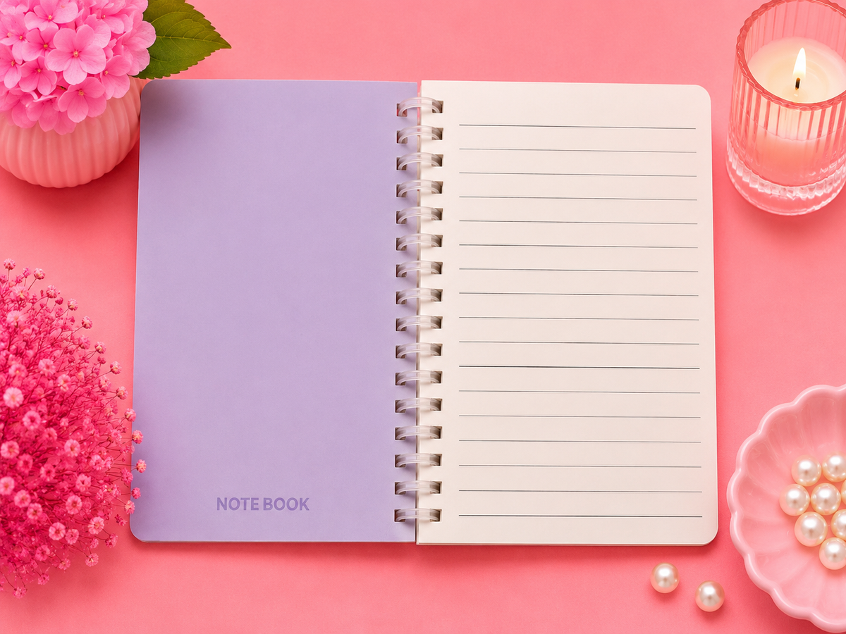 Detalle de las notas adhesivas integradas en el cuaderno