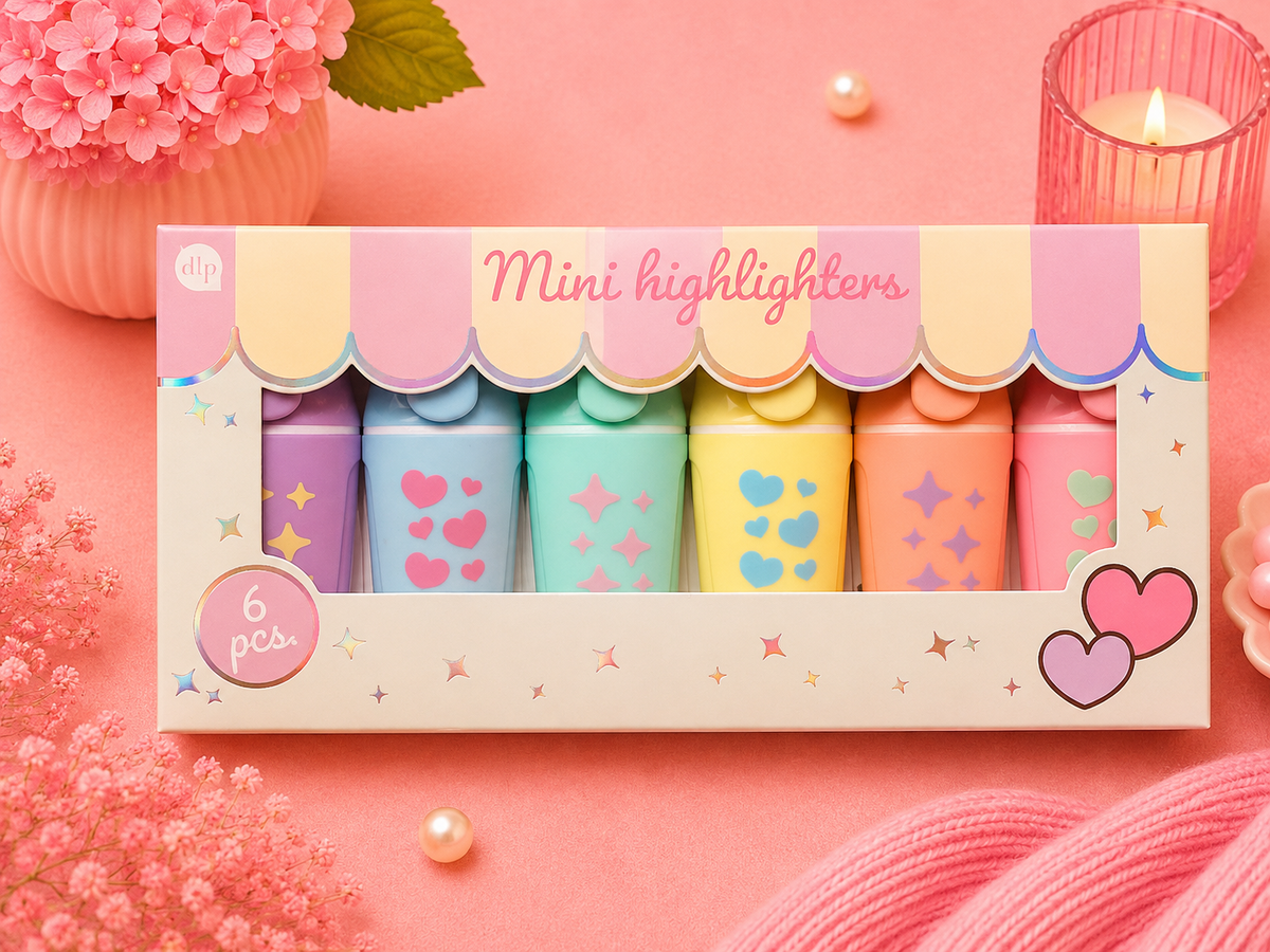 Subrayadores mini kawaii para destacar apuntes
