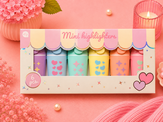 Subrayadores mini kawaii para destacar apuntes