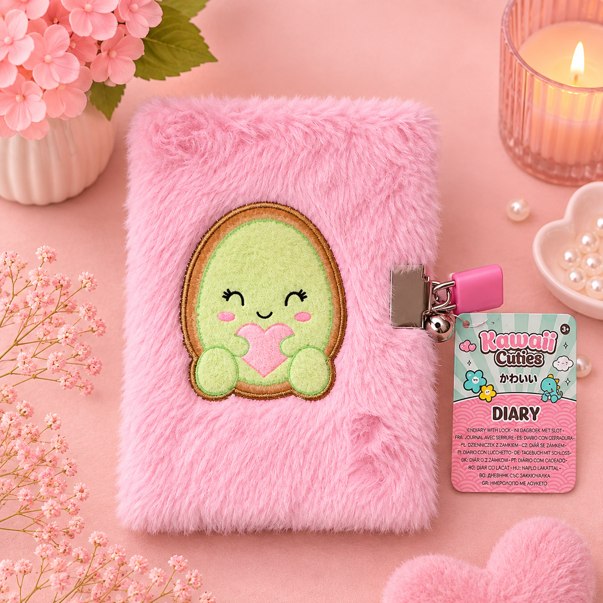 Diario kawaii decorativo para organización y estudio