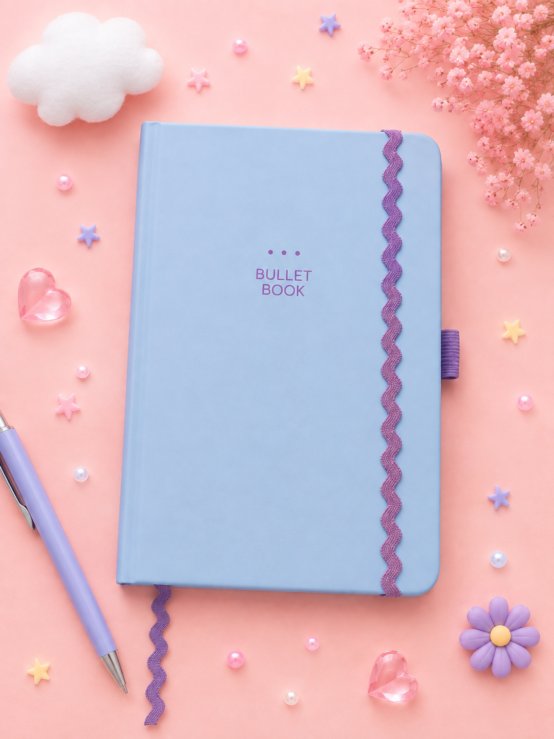 Interior de cuaderno A5 con diseño de puntos