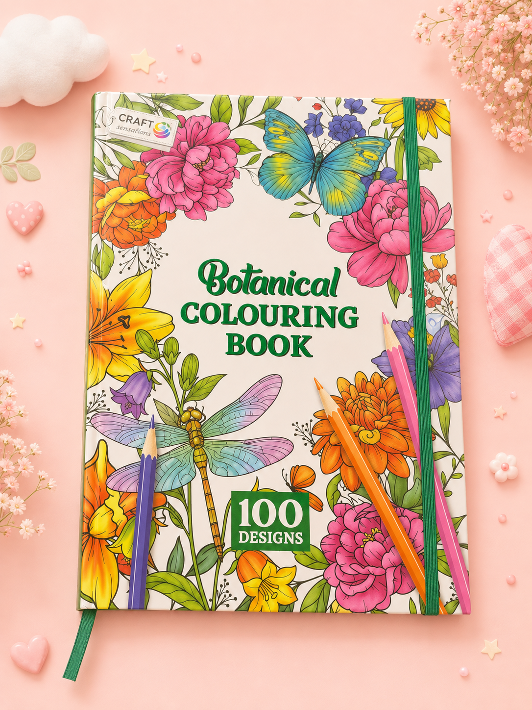 Libro de colorear con ilustraciones de botánica