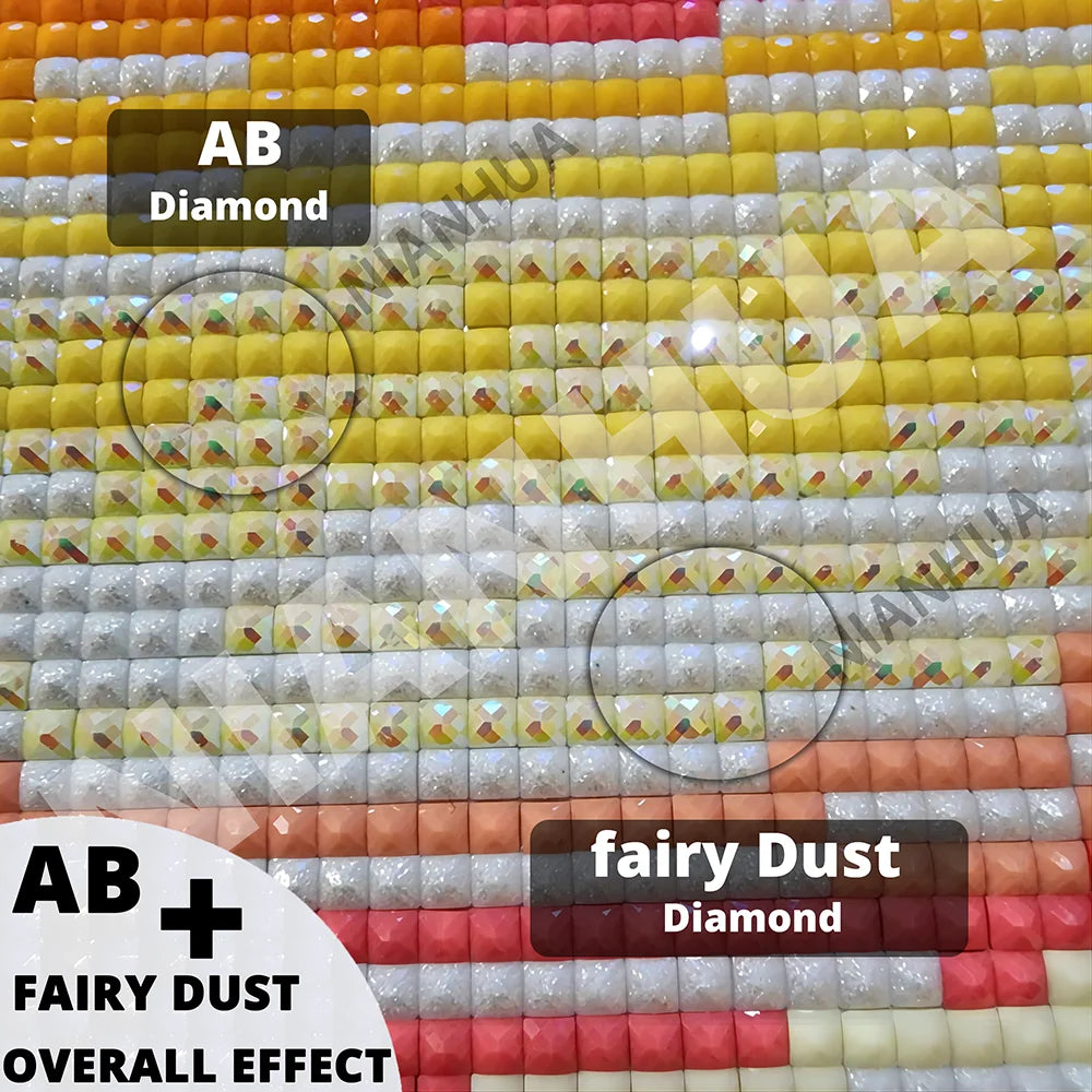 Diferentes tamaños disponibles para el kit de diamond painting