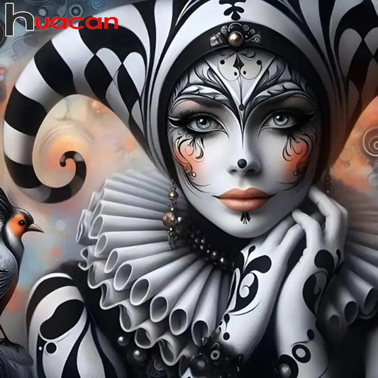 Retrato femenino para completar con diamond painting 5D