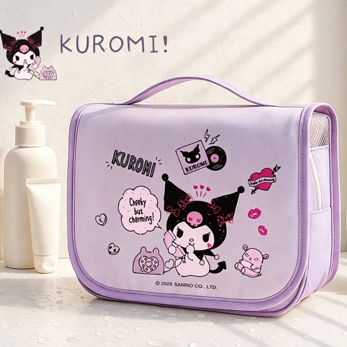 Neceser Sanrio disponible en blanco, rosa y morado