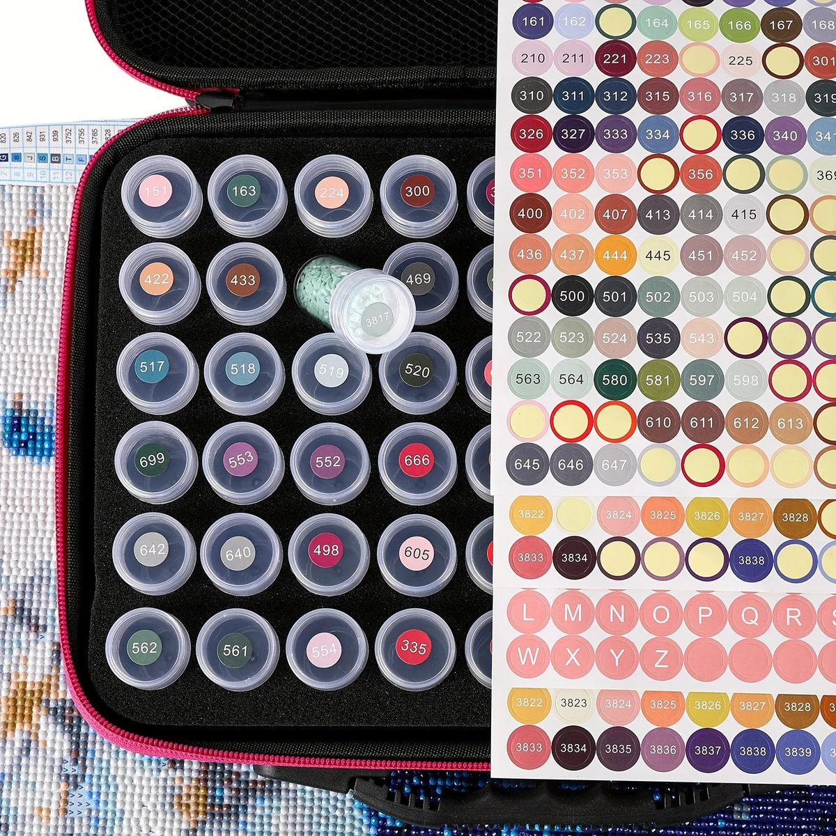 Accesorios creativos incluidos en el kit de diamond painting