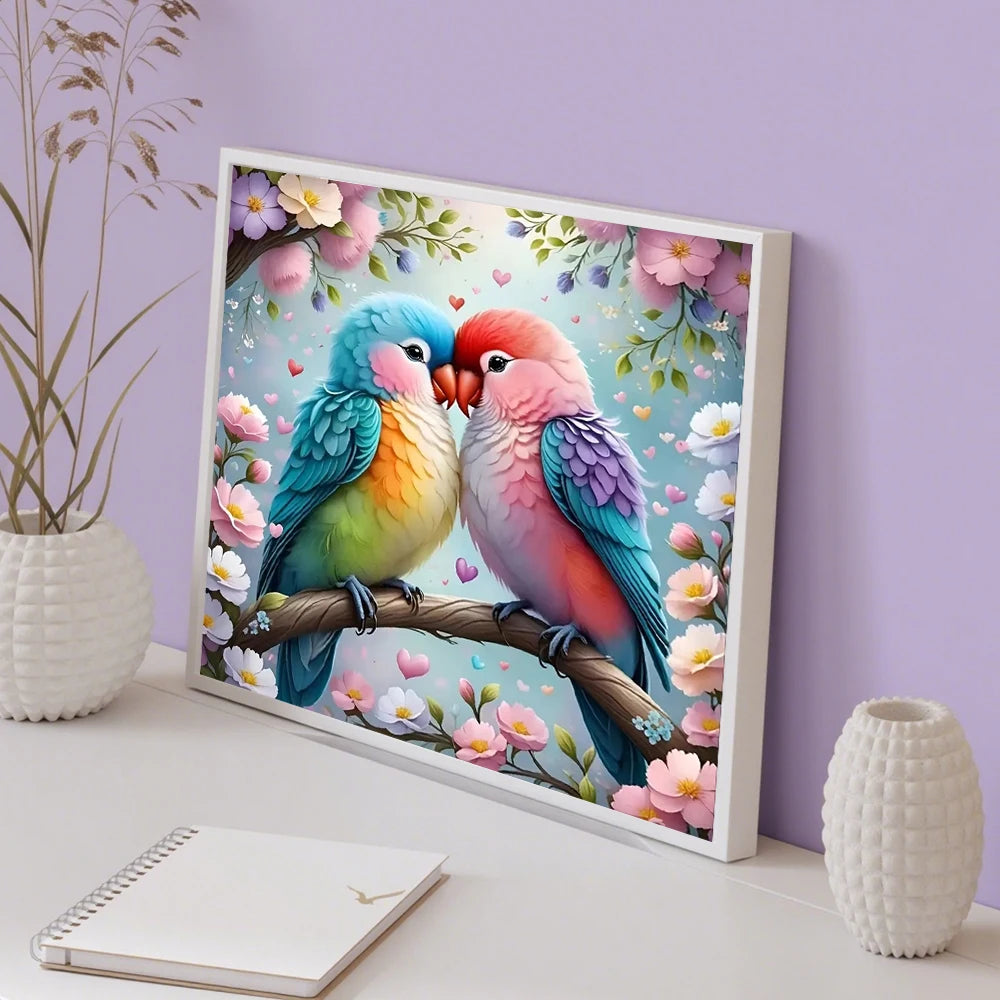 Diseño de loro para completar con un mosaico de diamantes