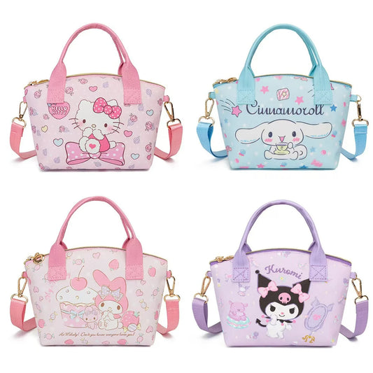 Bolso kawaii Sanrio estampado con asa para llevar al hombro