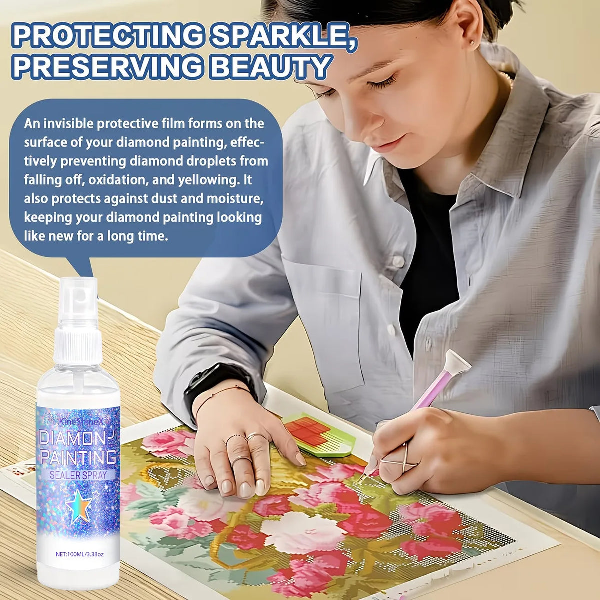 Envase de sellador de resina de 200 ml para diamond painting