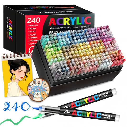 Set de rotuladores acrílicos en una amplia gama de colores
