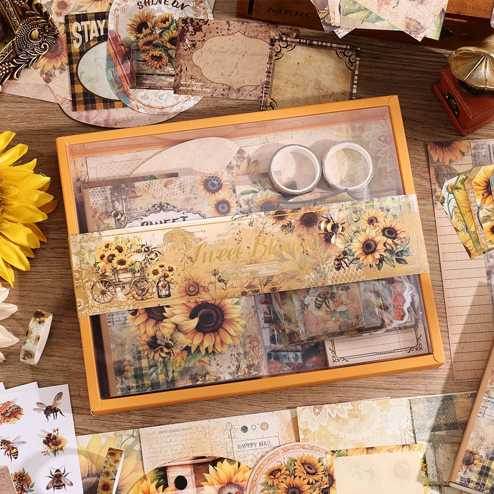 Elementos decorativos del kit Sunflower Scrapbook