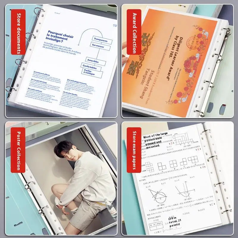 Carpeta archivadora A4 de PVC en color morado