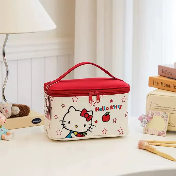 Bolsa de maquillaje con diseño de perro azul