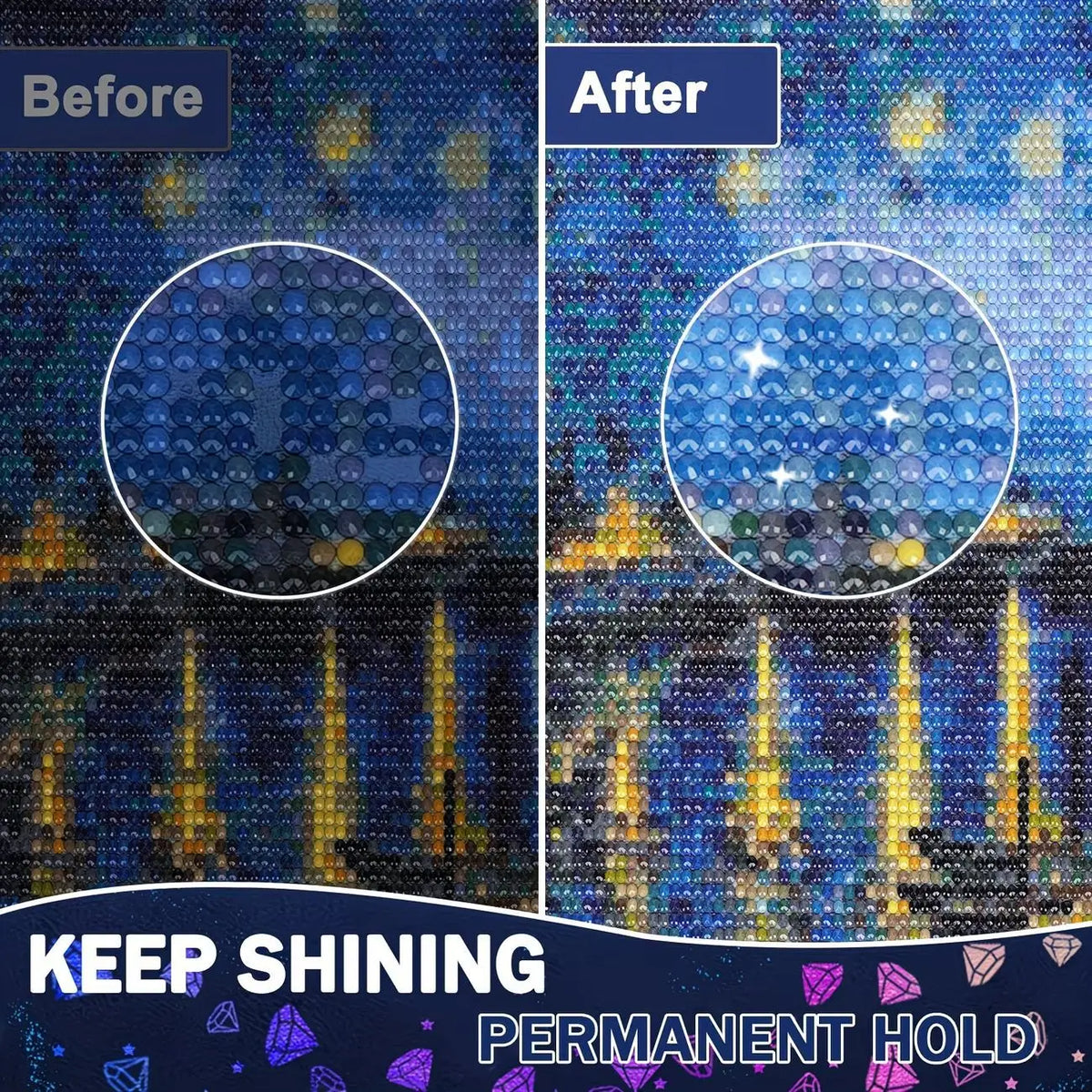 Resina para ayudar a fijar piezas de diamond painting