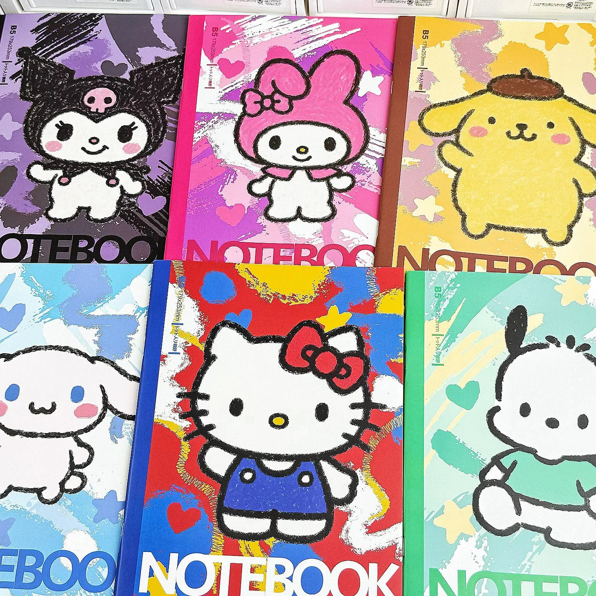 Interior rayado del cuaderno B5 para escribir