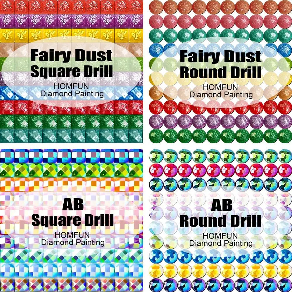 Kit Fairy Dust 5D con piezas AB de acabado brillante