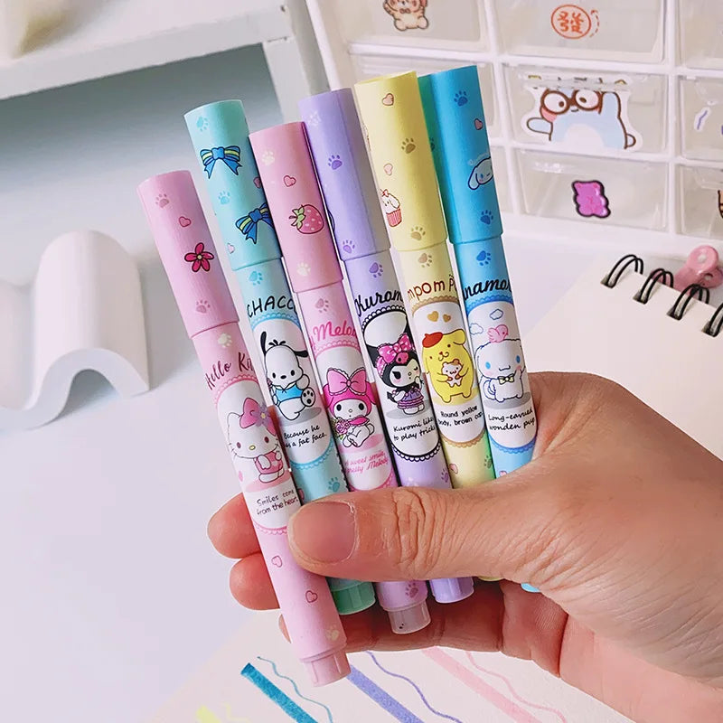 Set A de seis subrayadores para organizar apuntes