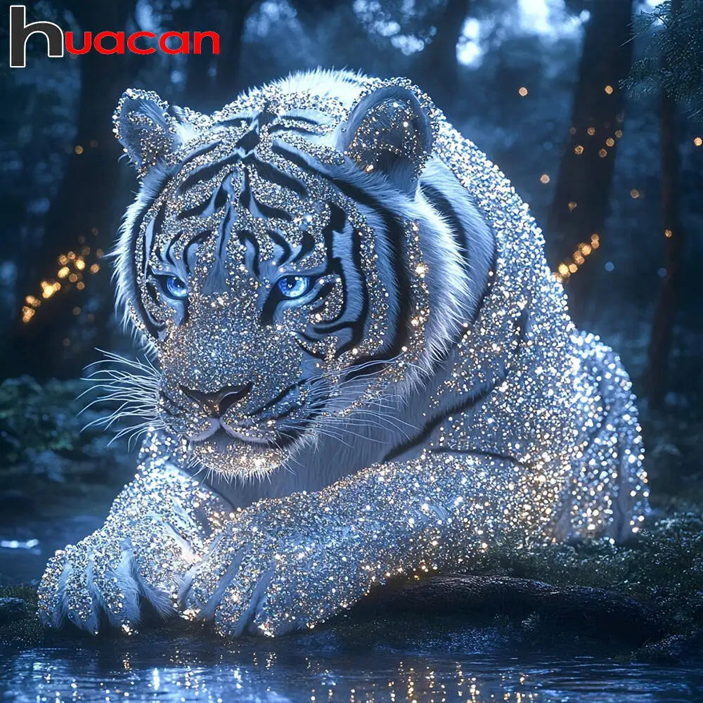 Diseño completo de tigre para diamond painting