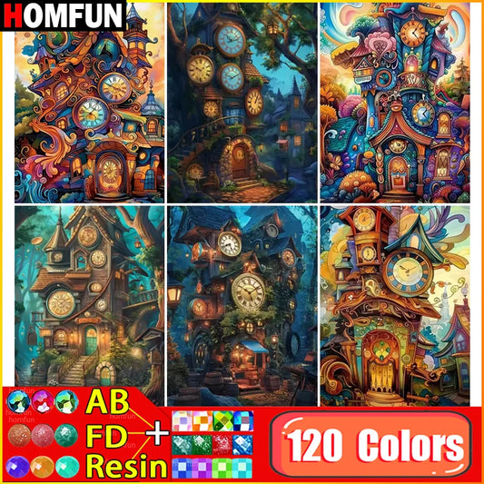 Kit de diamond painting con lienzo decorativo y piezas de colores