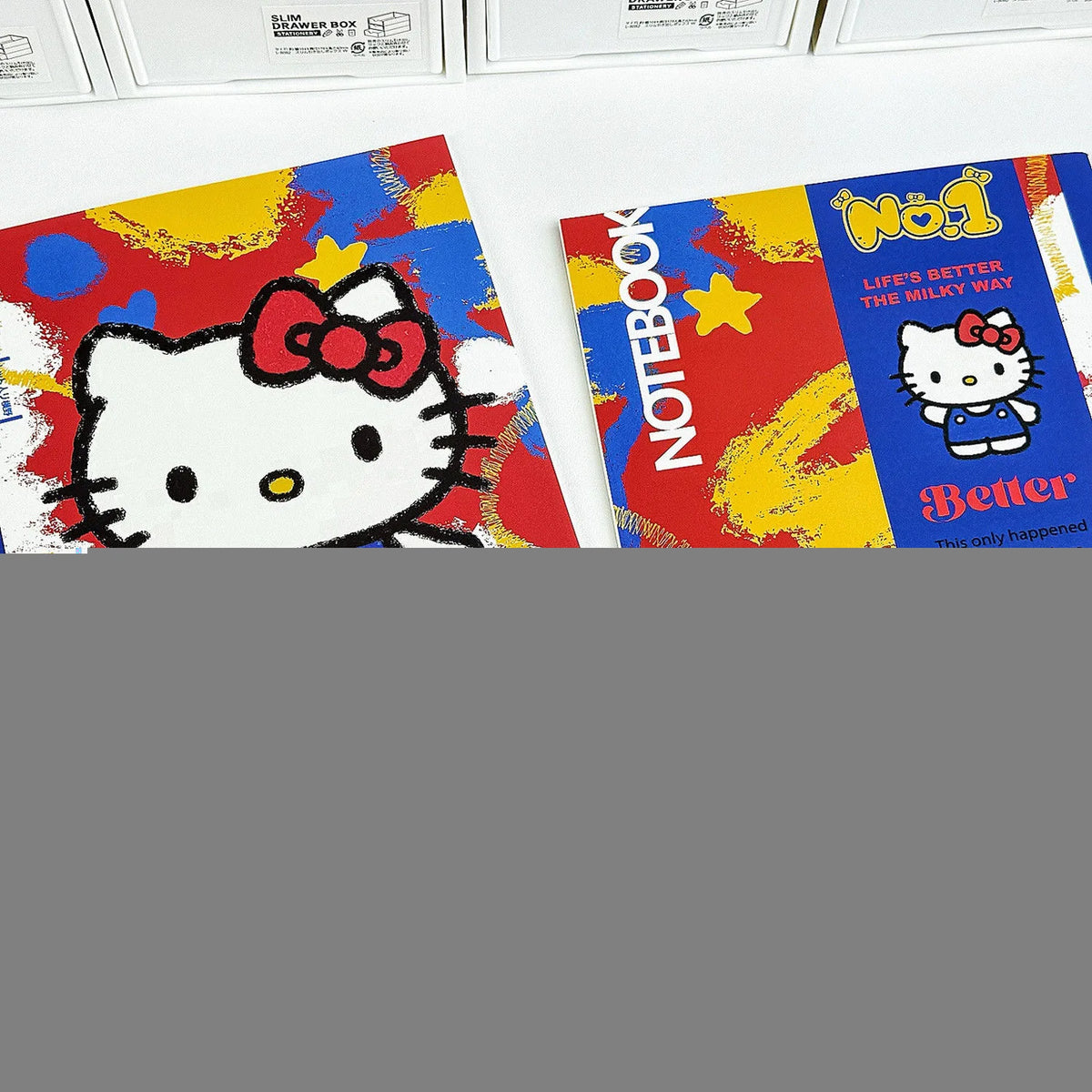 Selección de diseños variados de cuadernos kawaii