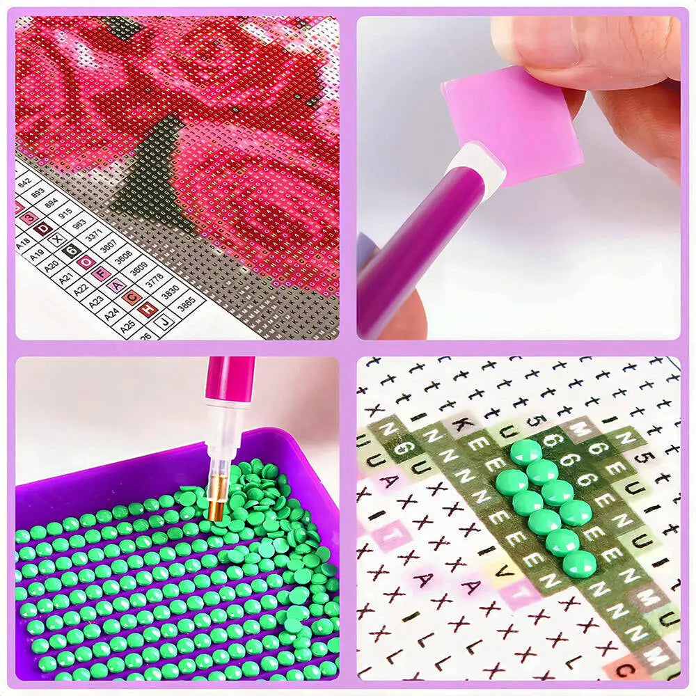 Diamantes de resina y herramientas para crear el paisaje
