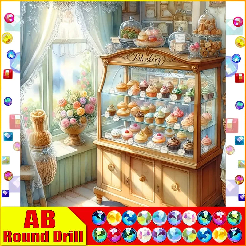 Kit de diamond painting presentado en una caja