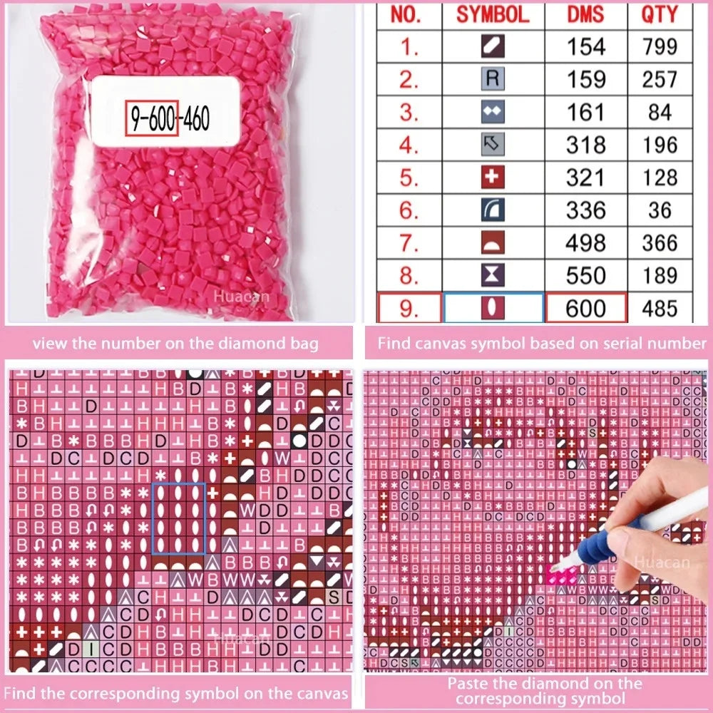 Tamaños disponibles para el kit de diamond painting