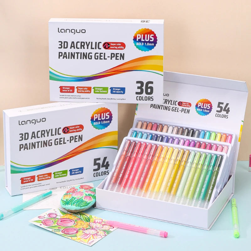 Set de rotuladores acrílicos de colores para dibujo creativo