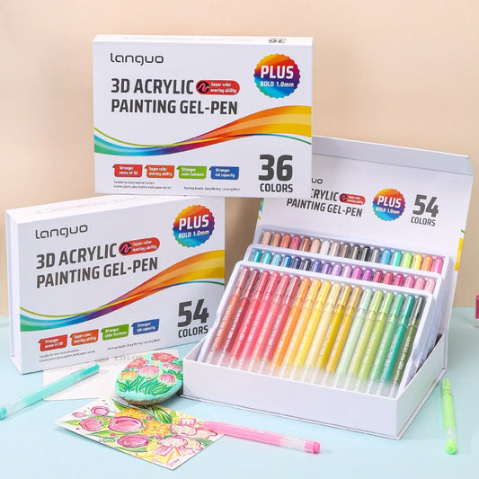 Set de rotuladores acrílicos de colores para dibujo creativo