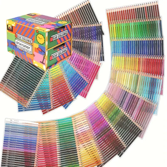 Estuche con 520 lápices de colores para dibujar y colorear