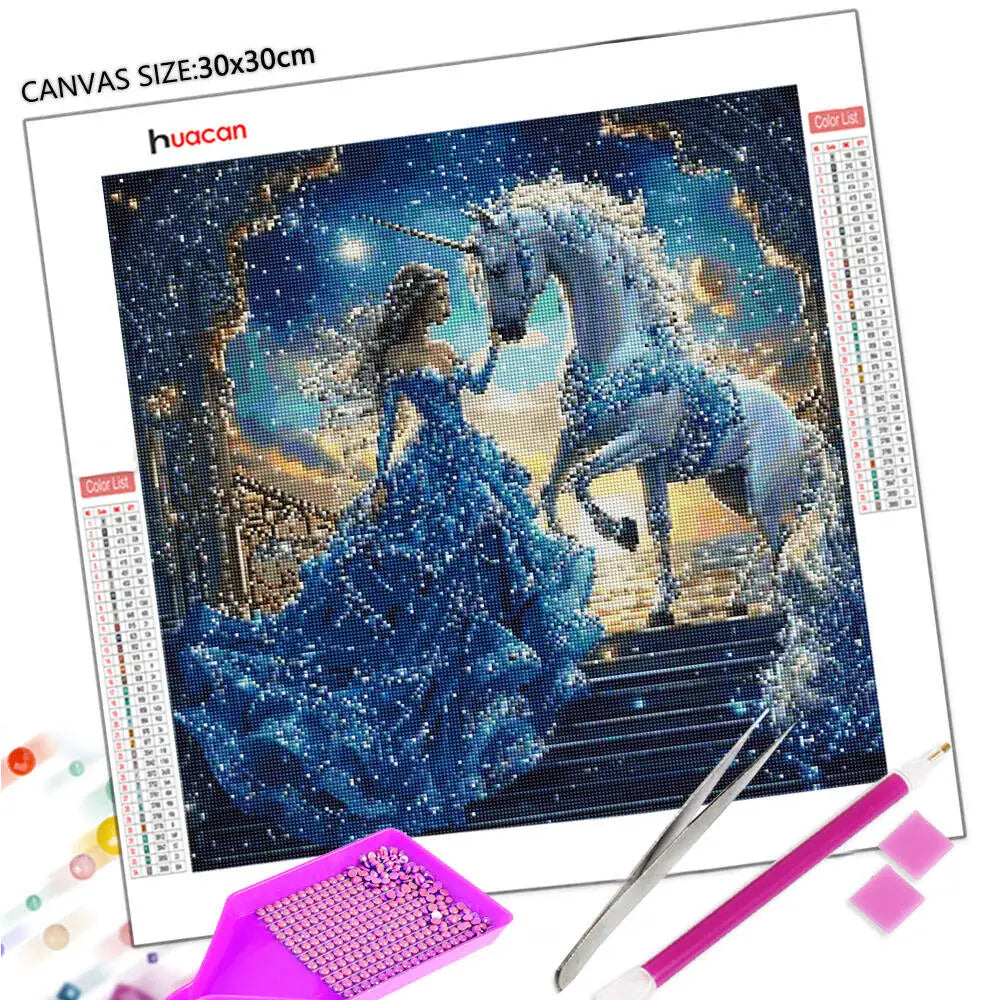 Lienzo enrollado con diseño de unicornio para mosaico