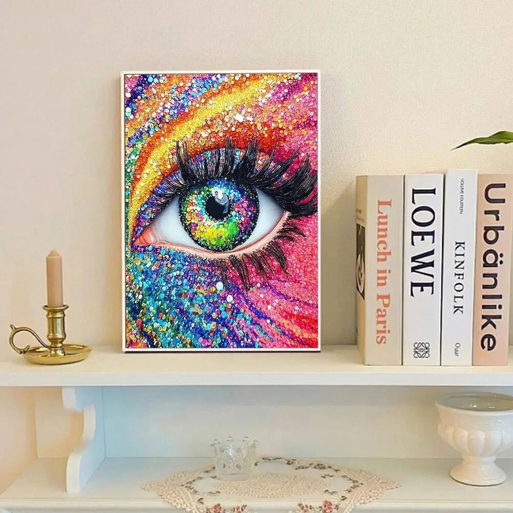 Lienzo con diseño de retrato abstracto para mosaico de diamantes