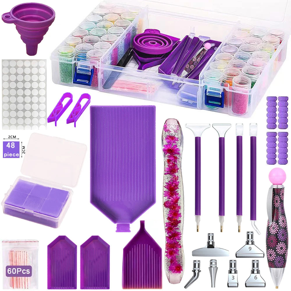 Kit de accesorios para Diamond Painting con caja organizadora