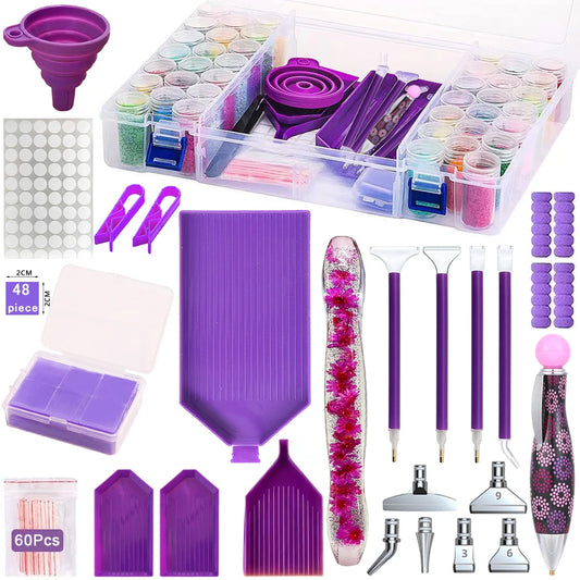 Kit de accesorios para Diamond Painting con caja organizadora