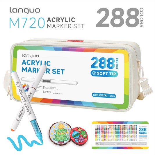Set de rotuladores acrílicos disponible en 96, 192, 240 y 288 colores
