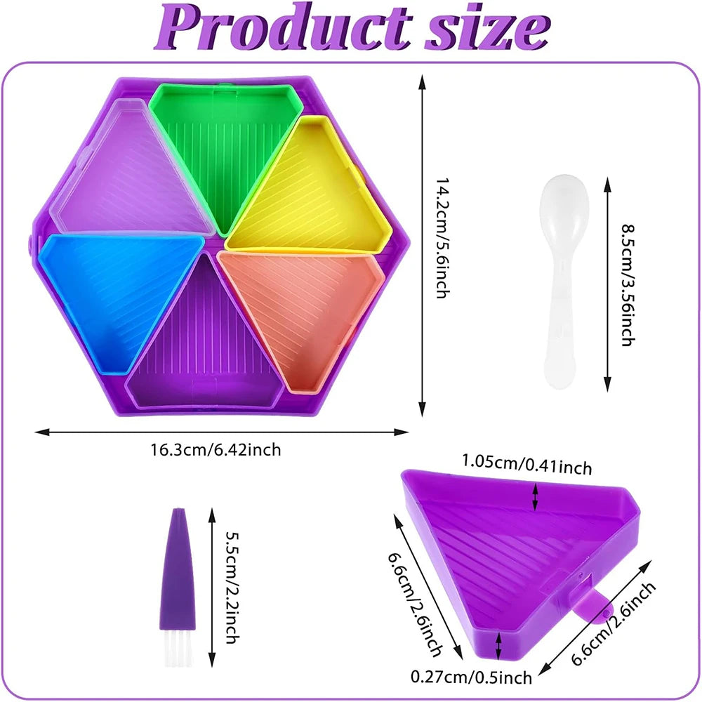 Caja de almacenamiento para los accesorios del diamond painting