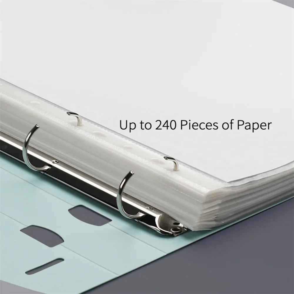Carpeta archivadora A4 de PVC en color beige
