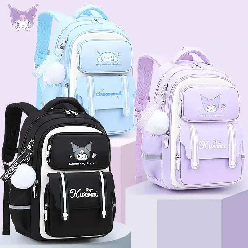 Mochila con diseño inspirado en Cinnamoroll para el colegio