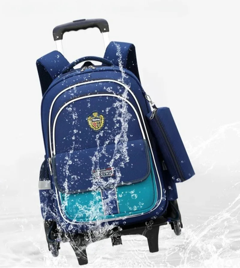 Mochila infantil rosa con ruedas para el colegio