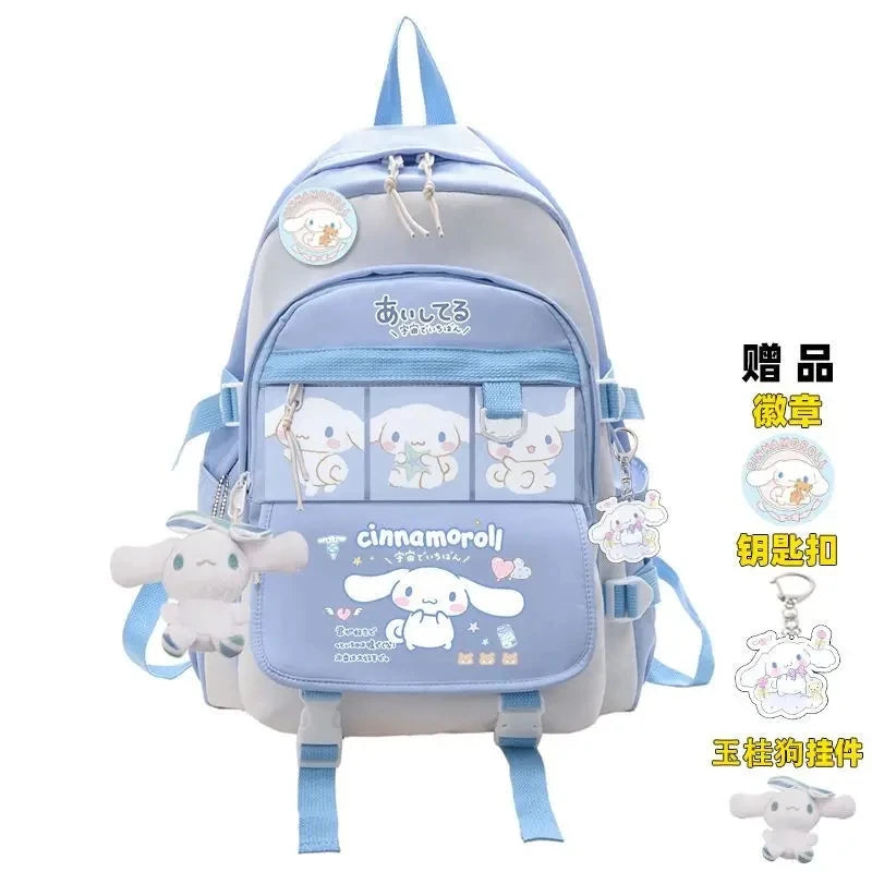 Mochila escolar kawaii vista desde el lateral